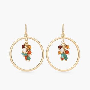 Sleek Multi-Color Cluster Hoop Earrings